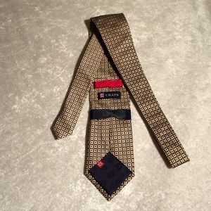 Chaps tie. Geometric gold and blue.